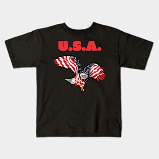 U.S.A. Eagle Flag Kids T-Shirt